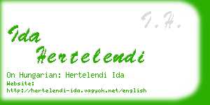 ida hertelendi business card